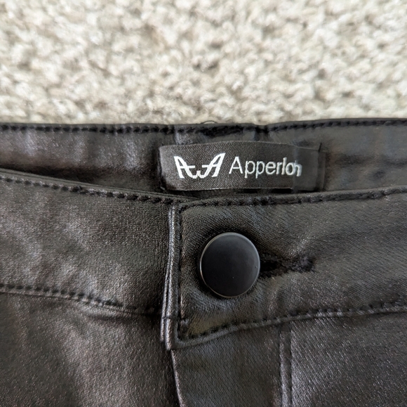 SHEIN Apperloth A High Waist PU Vegan Leather Skinny Pants NWT Size L - Picture 8 of 10